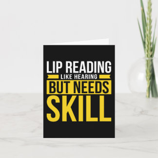 Without Hearing - Deaf - Unable To Hear - Deaf Awa Card