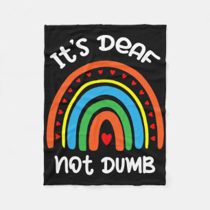 Without Hearing - Deaf - Unable To Hear - Deaf Awa Fleece Blanket