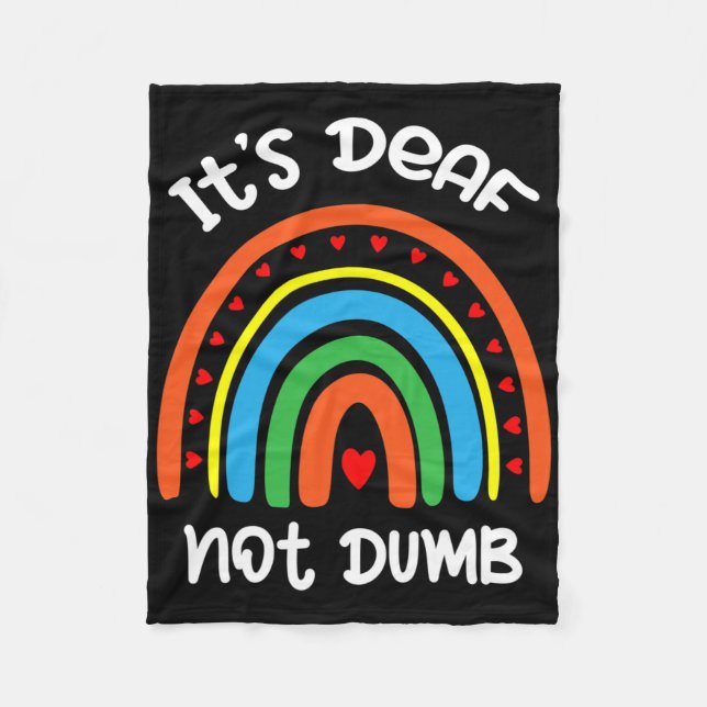 Without Hearing - Deaf - Unable To Hear - Deaf Awa Fleece Blanket (Front)