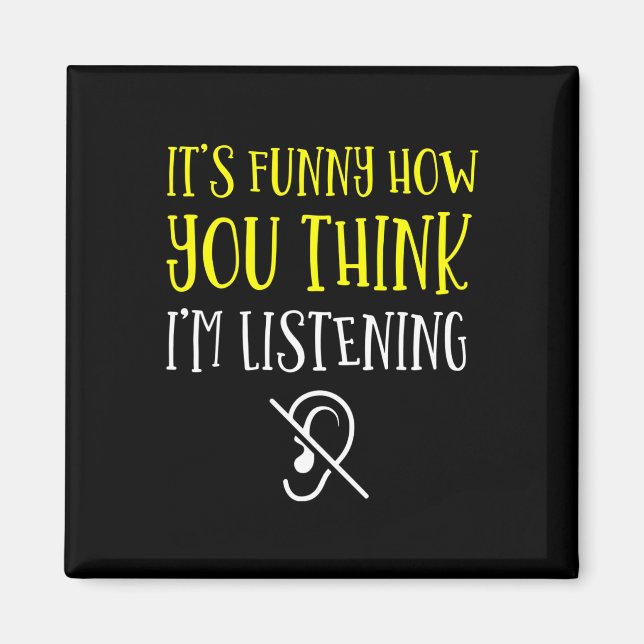 Without Hearing - Deaf - Unable To Hear - Deaf Awa Magnet (Front)