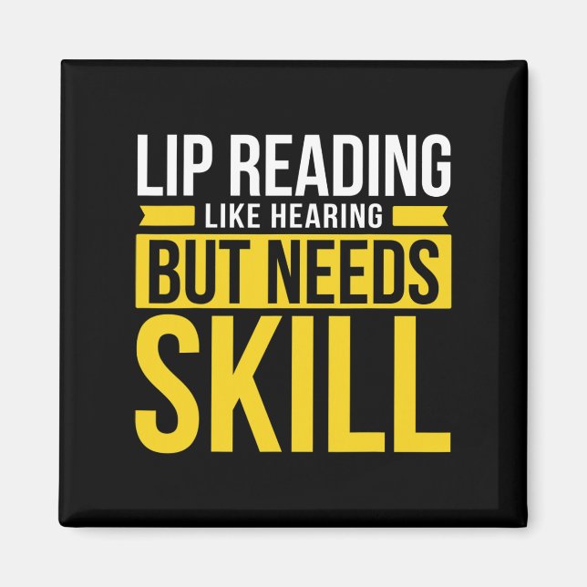 Without Hearing - Deaf - Unable To Hear - Deaf Awa Magnet (Front)