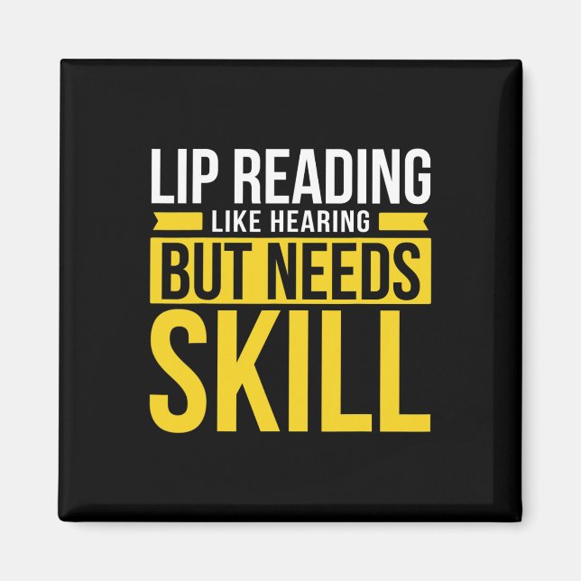 Without Hearing - Deaf - Unable To Hear - Deaf Awa Magnet (Front)