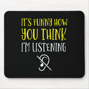 Without Hearing - Deaf - Unable To Hear - Deaf Awa Mouse Mat
