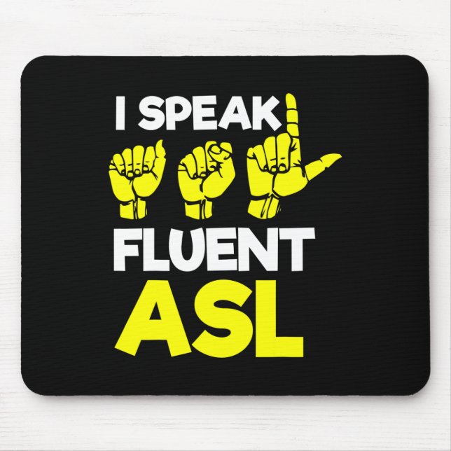 Without Hearing - Deaf - Unable To Hear - Deaf Awa Mouse Mat (Front)