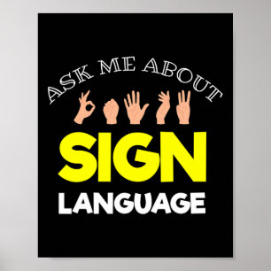 Without Hearing - Deaf - Unable To Hear - Deaf Awa Poster