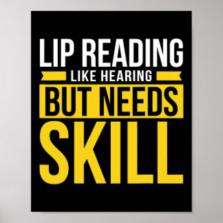 Without Hearing - Deaf - Unable To Hear - Deaf Awa Poster