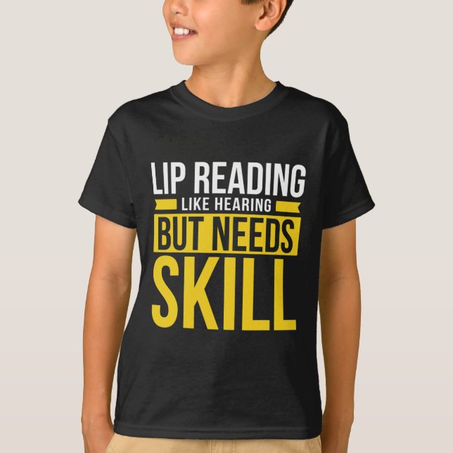 Without Hearing - Deaf - Unable To Hear - Deaf Awa T-Shirt (Front)