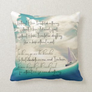 Without Him Hymn with Bible Verse Cushion