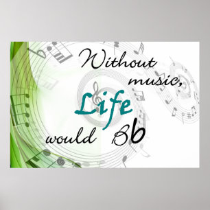 Without Music, Life Would Bb Poster