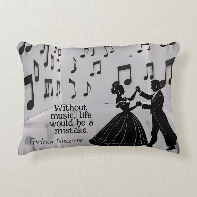 Without music life would be a mistake  decorative cushion (Front)