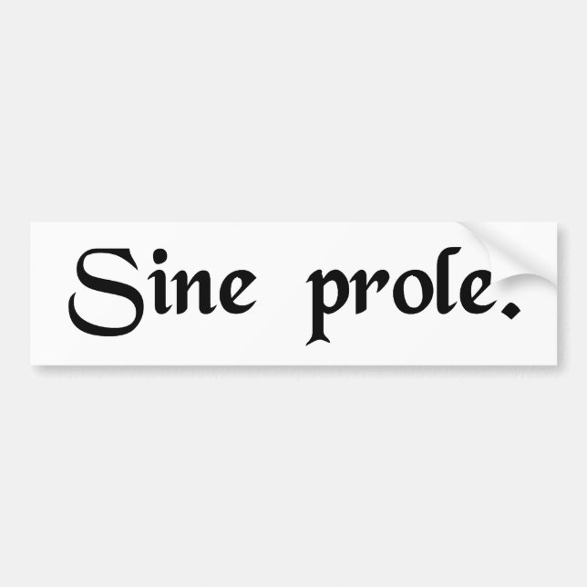 Without offspring. bumper sticker (Front)