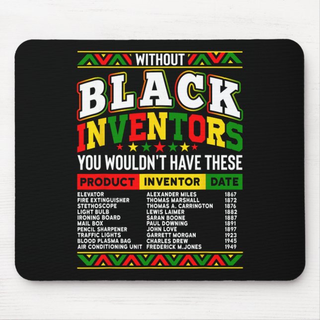Without The Black Inventors You Wouldn't Have That Mouse Mat (Front)