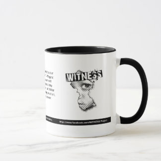 WITNESS logo mug
