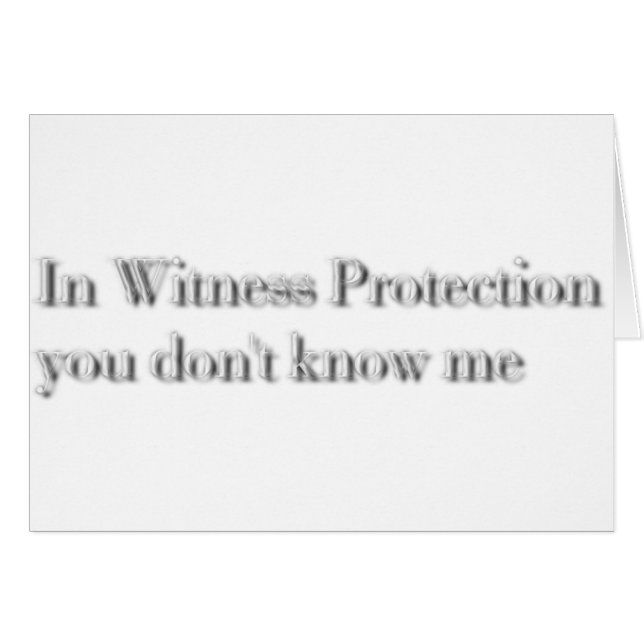 witness protection (Front Horizontal)