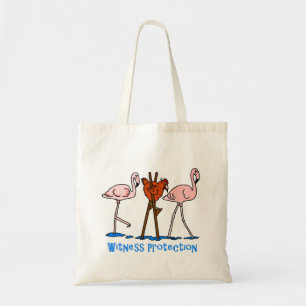 Witness Protection Chicken And Flamingos Tote Bag