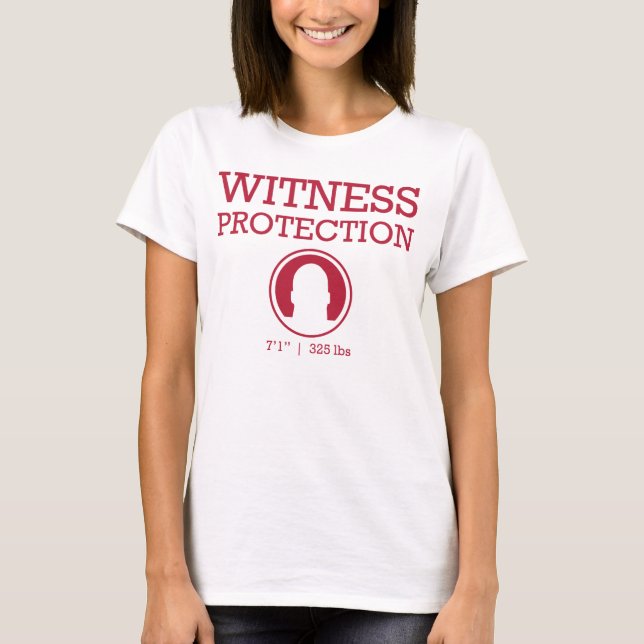 Witness Protection Wine T-Shirt (Front)