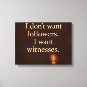 Witness Statement — Candle Edition   Orrin Studios Canvas Print