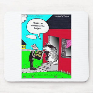 Witness The Badger Funny Mugs Cards Tees & Gifts Mouse Mat
