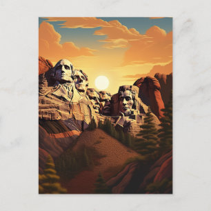 Witnessing Mount Rushmore's Grandeur #9 Postcard
