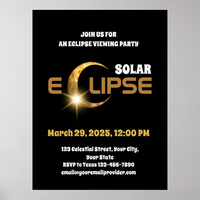 Witnessing the Partial Solar Eclipse 3/29/2025 Poster (Front)