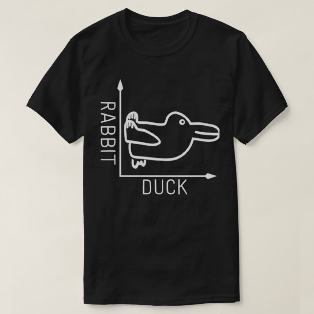Wittgenstein Rabbit Duck Illusion 2 T-Shirt (Design Front)