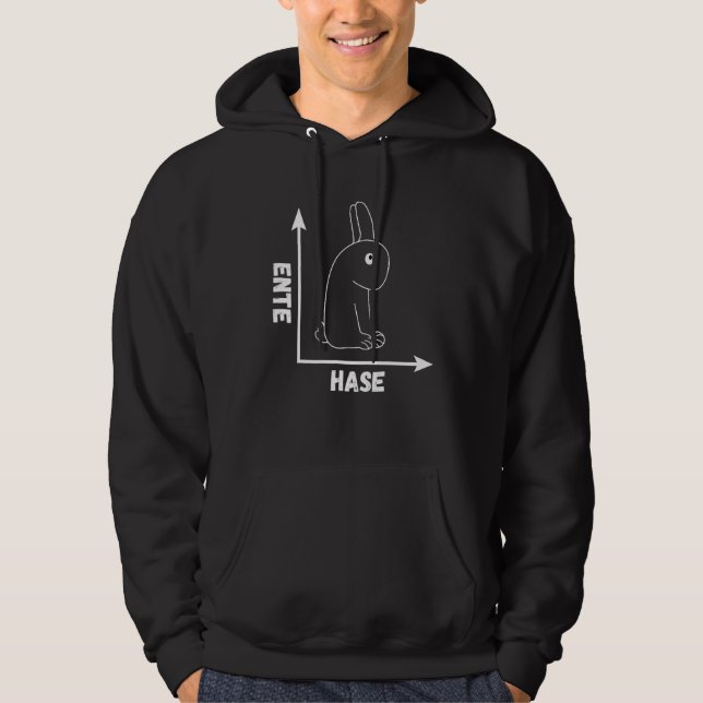 Wittgenstein Rabbit Optical Illusion Hoodie (Front)