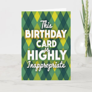 Witty Argyle Birthday Card