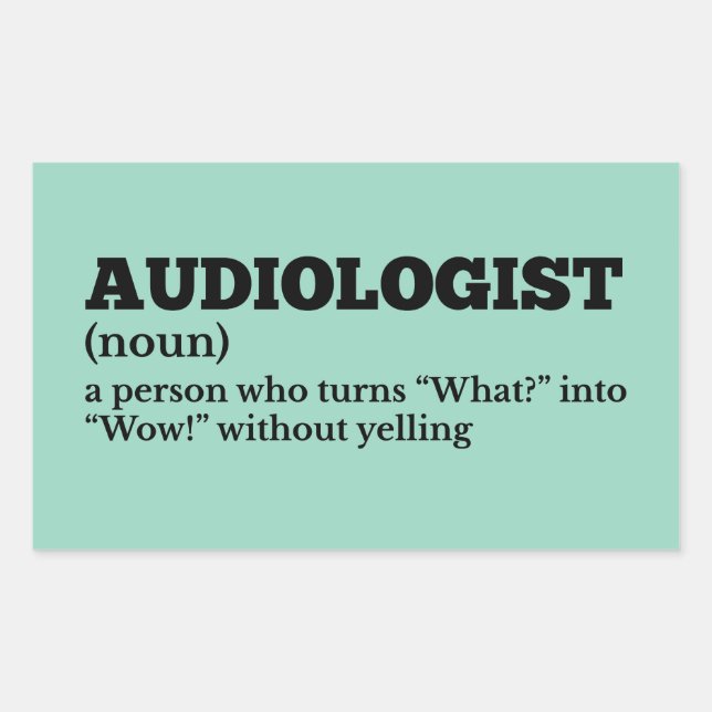 Witty Audiologist Definition Sticker (Front)