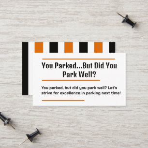 Witty Bad Parking Calling Card