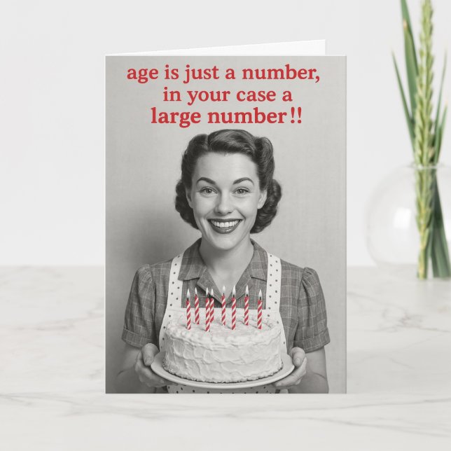 Witty Birthday card  (Front)