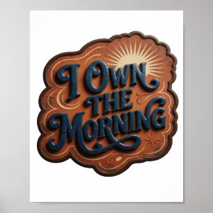 Witty Blue I OWN THE MORNING Poster