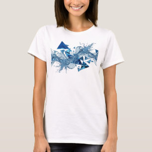 Witty Blue WATER FLOW Shirt Design