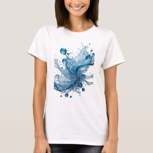 Witty Blue WATER SPLASH Quote Shirt