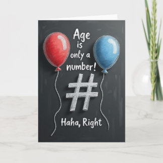 Witty Chalkboard Birthday Card