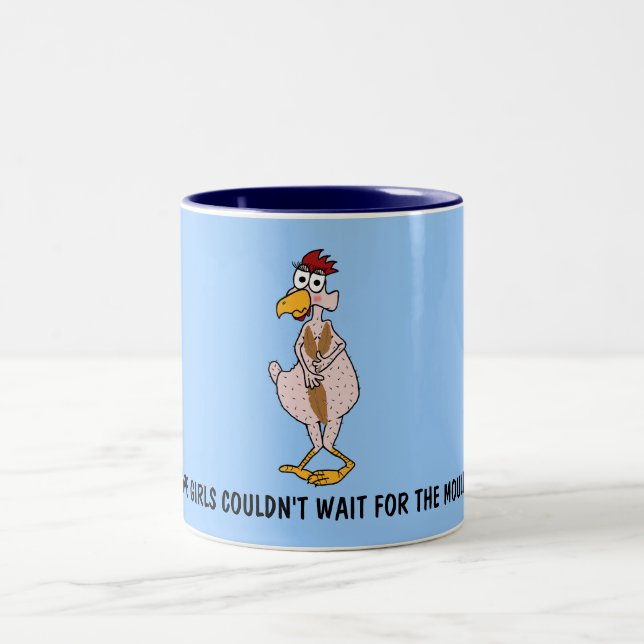 Witty chicken Two-Tone coffee mug (Center)