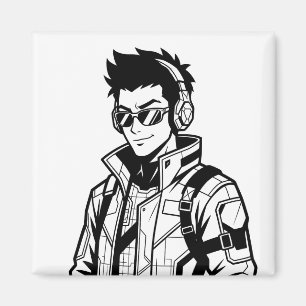 Witty Cinematic Anime Character Graphic Hoodie Magnet