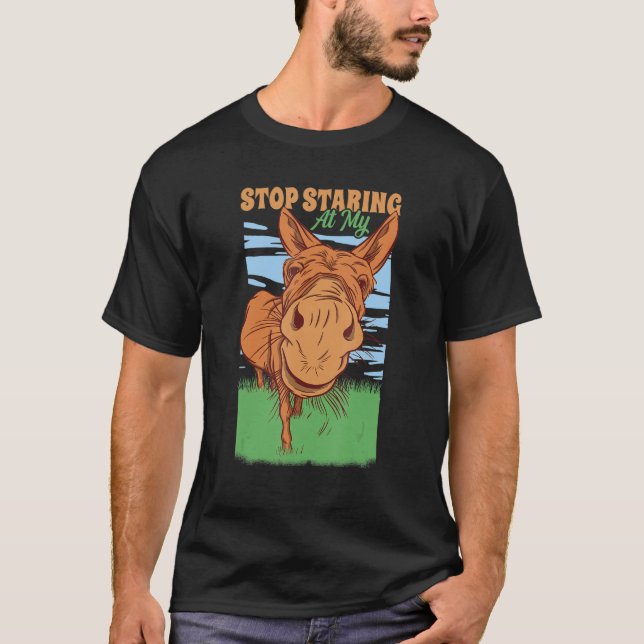 Witty Donkey Butt Saying Memes  Pun Donkey Animal T-Shirt (Front)