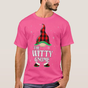 Witty Gnome Buffalo Plaid Matching Family Group Ch T-Shirt