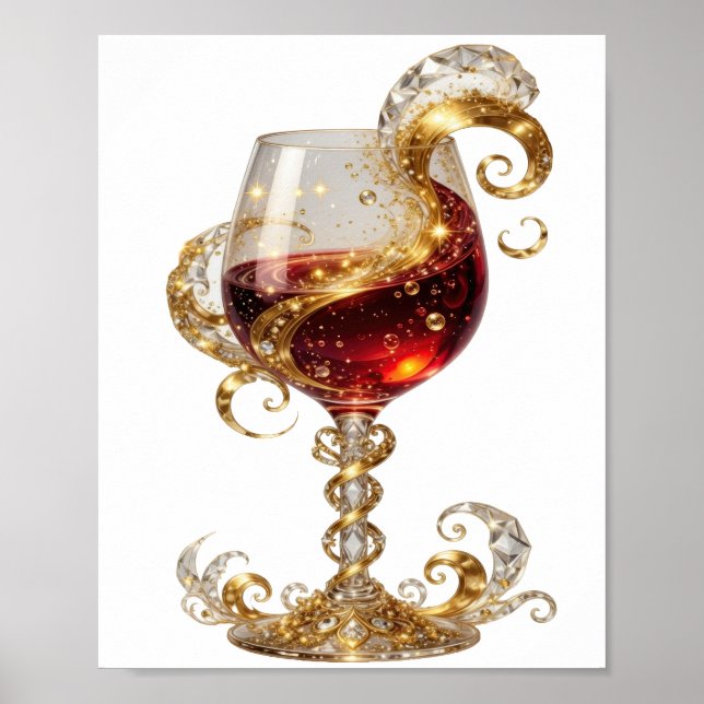 Witty Gold ABSTRACT ART Poster (Front)