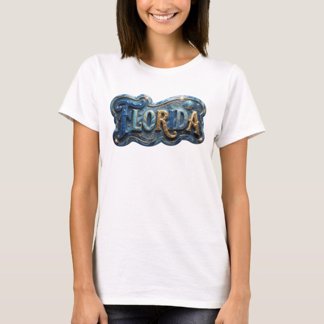 Witty Gold FLORIDA Slogan Tee (Front)
