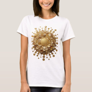 Witty Gold GOLDEN SPHERE Design T-Shirt