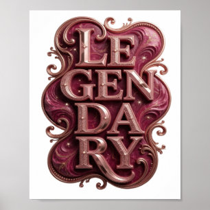 Witty Gold LEGENDARY Modern Design Poster