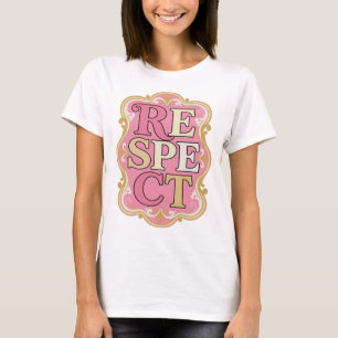 Witty Gold RESPECT Text Design T-Shirt