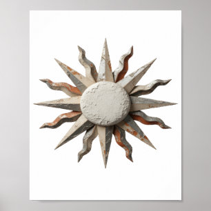 Witty Gray ABSTRACT ART Graphic Design Poster