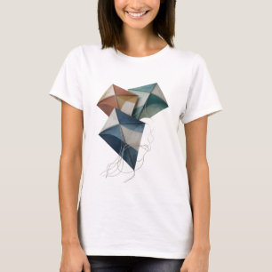 Witty Grey KITE FLYING Text Design T-Shirt