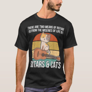 Witty Guitar Player Saying Cat Owner Guitarist I L T-Shirt
