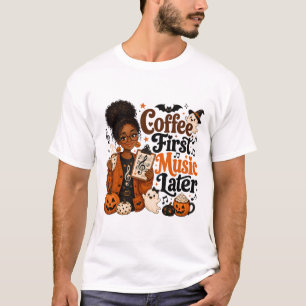 Witty Halloween Music Teacher Graphic T-Shirt
