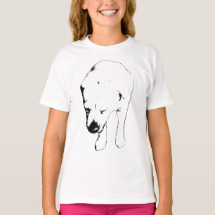 Witty Head-Down Lab with Holiday Wink T-Shirt