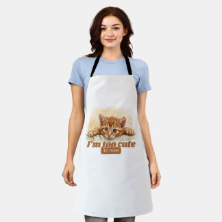 Witty Kitten Gifts for Cat Dads Apron
