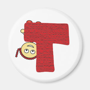 Witty Letter T Magnet